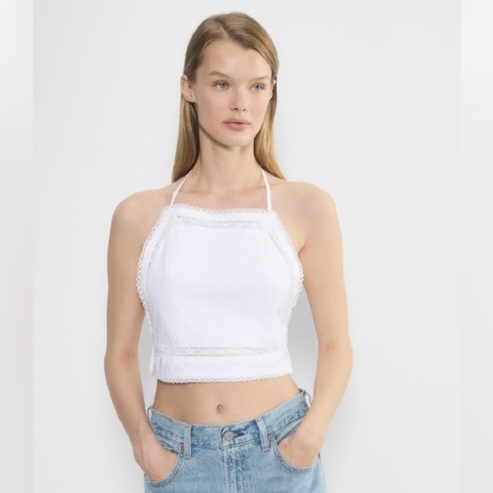 BNWOT Aritzia white halter top xs